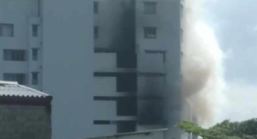 නාරාහේන්පිට නිවාස සංකීර්ණයක ගින්නක්